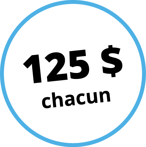 125$ chacun