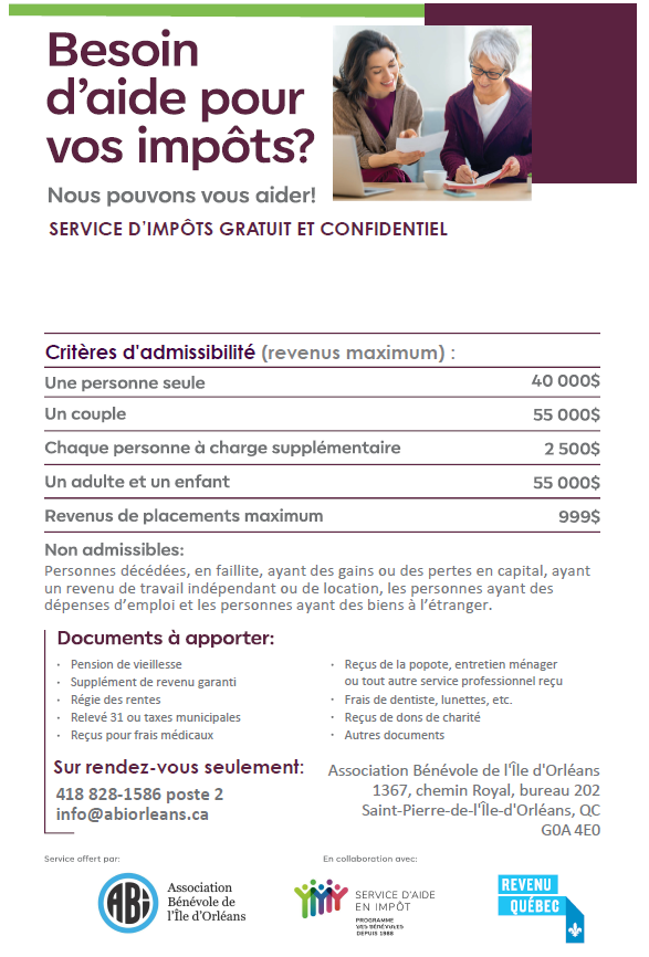 Aide &agrave; l'imp&ocirc;t